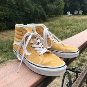 Yellow high top vans